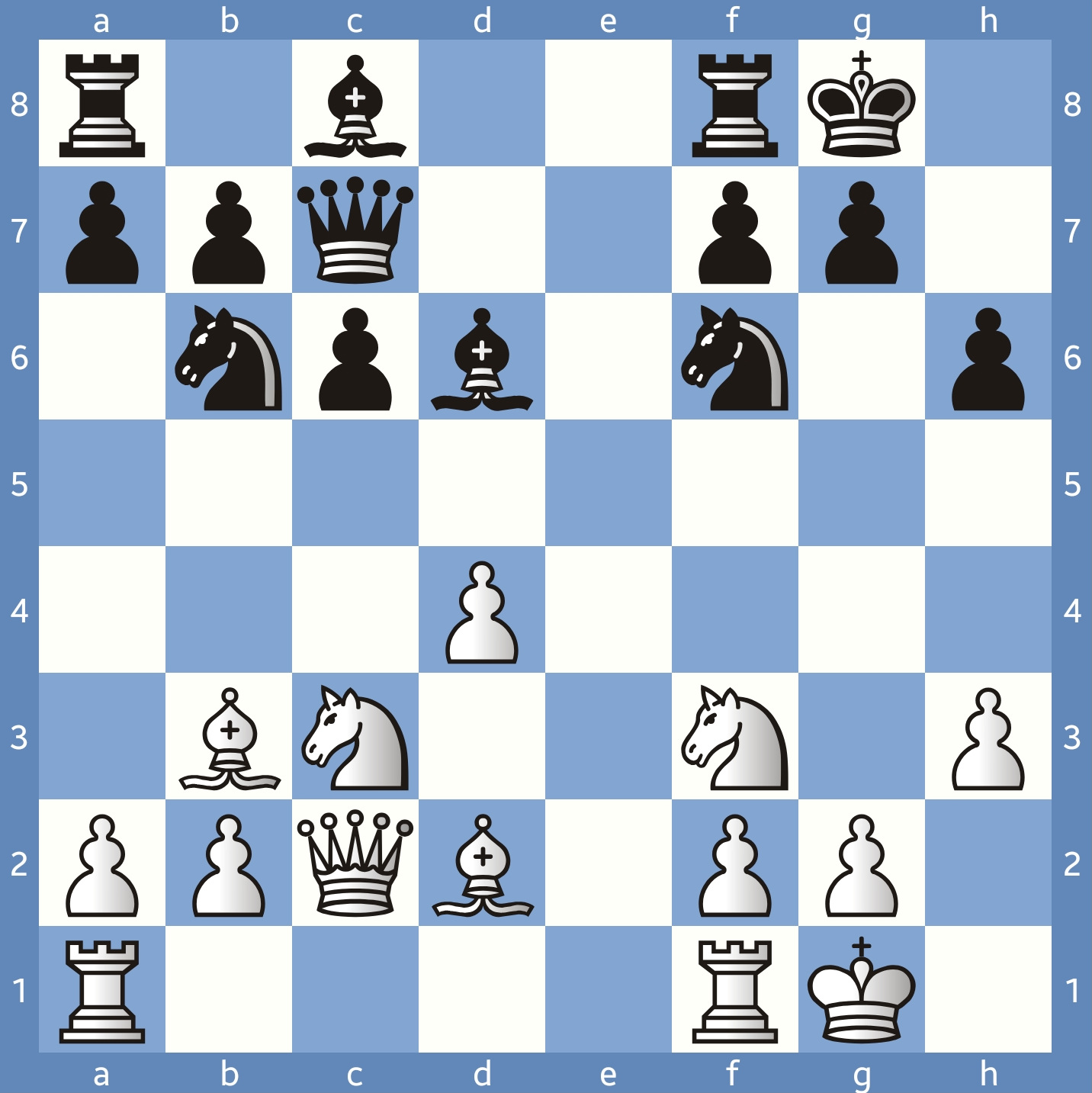 Lukács–Bárczay, Budapest, 09.08.1998. White to move and win, beginning with 14.Bxh6!
