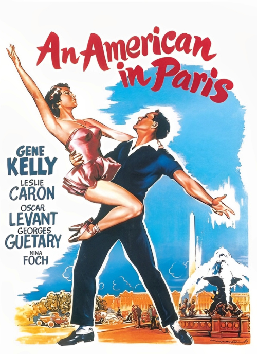 Cartel original de la película 'An American in Paris', protagonizada por Gene Kelly y Leslie Caron