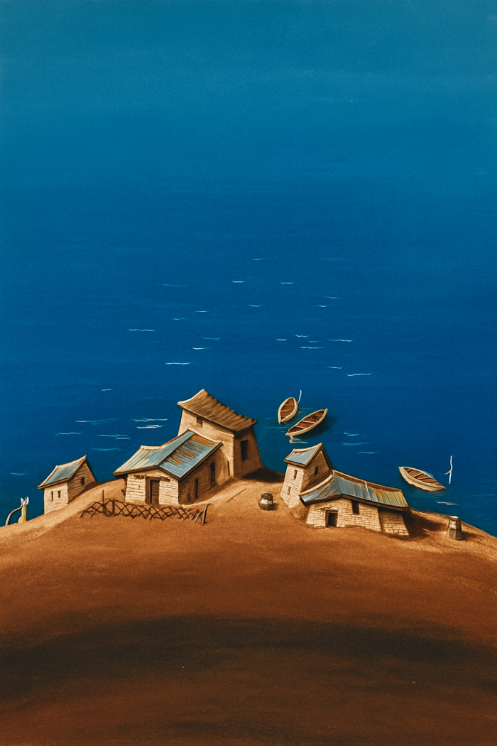 Illustration inspired by the first edition cover of Hemingway’s The Old Man and the Sea