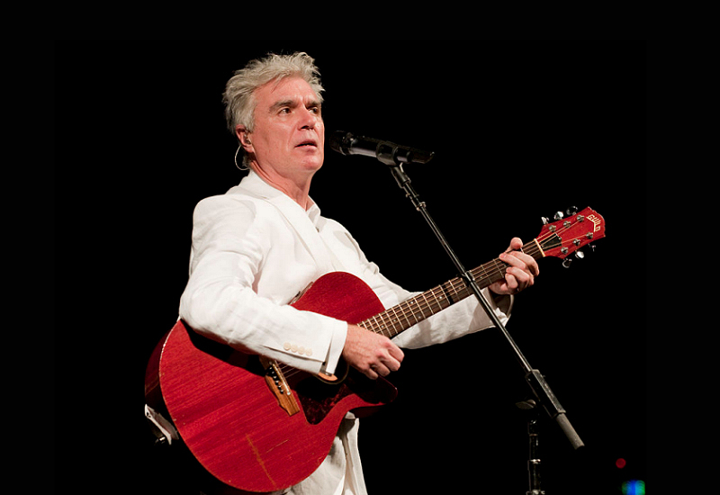 David Byrne performing live in 2009.