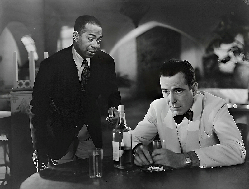 Arthur 'Dooley' Wilson as Sam with Humphrey Bogart in Casablanca